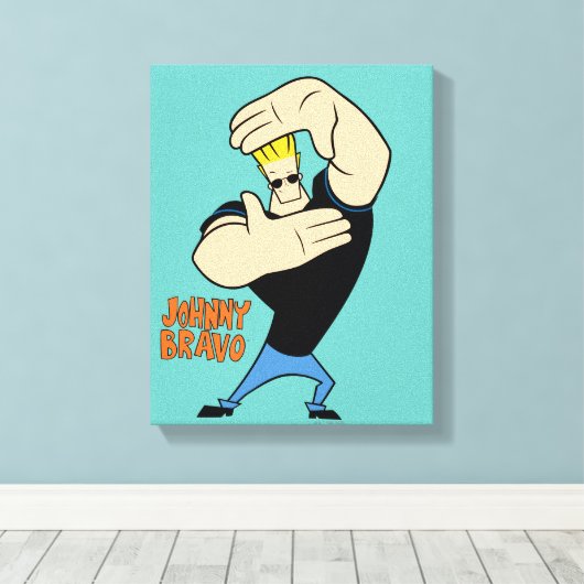 Johnny Bravo Picture Frame Pose Leinwanddruck (Insitu (Holzboden))