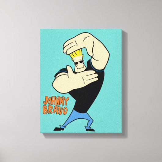 Johnny Bravo Picture Frame Pose Leinwanddruck (Vorderseite)