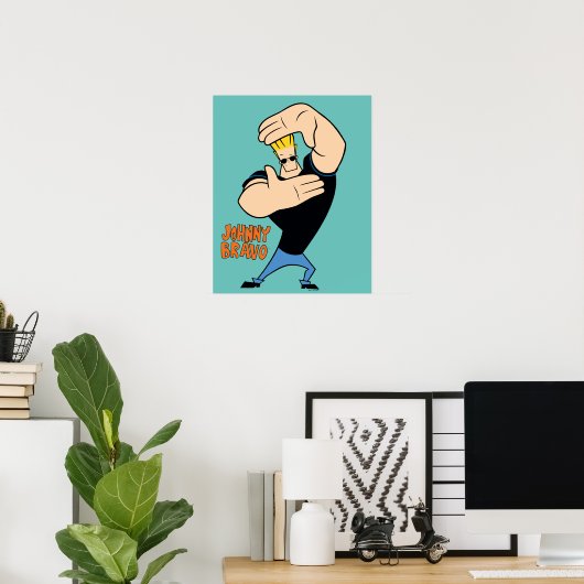 Johnny Bravo Picture Frame Pose Poster (Heimbüro)