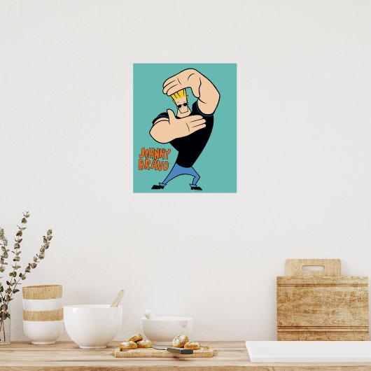 Johnny Bravo Picture Frame Pose Poster (Küche)