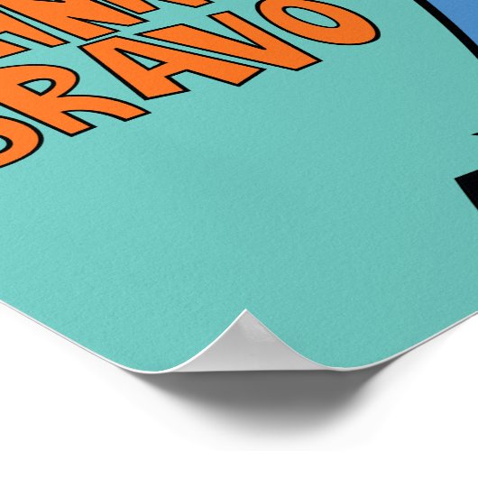 Johnny Bravo Picture Frame Pose Poster (Ecke)