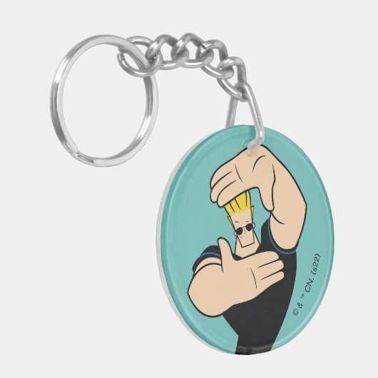 Johnny Bravo Picture Frame Pose Schlüsselanhänger (Vorderseite links)
