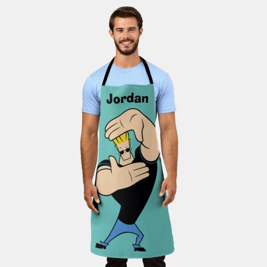 Johnny Bravo Picture Frame Pose Schürze (Getragen)