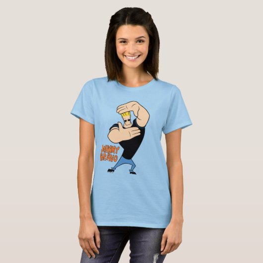Johnny Bravo Picture Frame Pose T-Shirt (Vorne ganz)