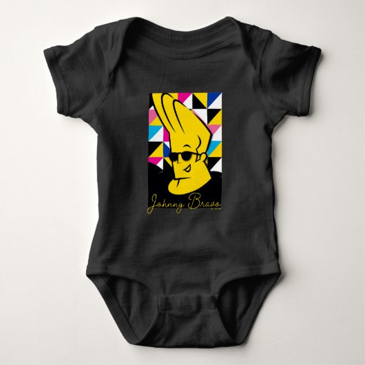 Johnny Bravo Pop Art Graphic Baby Strampler (Vorderseite)