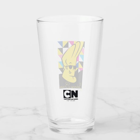 Johnny Bravo Pop Art Graphic Glas (Rückseite)