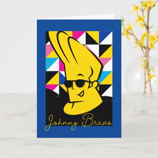 Johnny Bravo Pop Art Graphic Karte (Gelbe Blume)