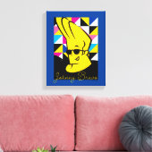 Johnny Bravo Pop Art Graphic Leinwanddruck (Insitu (Wohnzimmer))