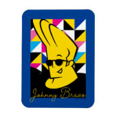 Johnny Bravo Pop Art Graphic Magnet (Vertikal)