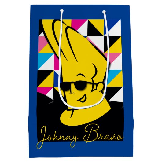 Johnny Bravo Pop Art Graphic Mittlere Geschenktüte (Rückseite)