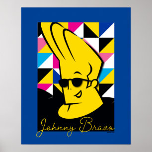 Johnny Bravo Pop Art Graphic Poster