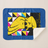 Johnny Bravo Pop Art Graphic Sherpadecke (Vorderseite (Horizontal))
