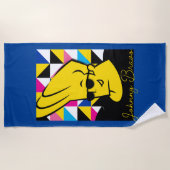 Johnny Bravo Pop Art Graphic Strandtuch (Vorderseite)