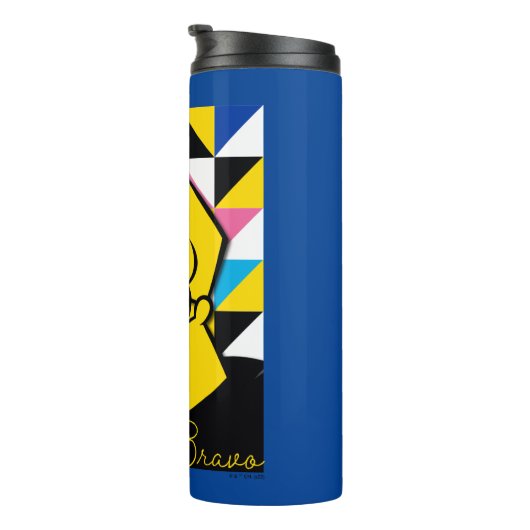 Johnny Bravo Pop Art Graphic Thermosbecher (Nach rechts gedreht)