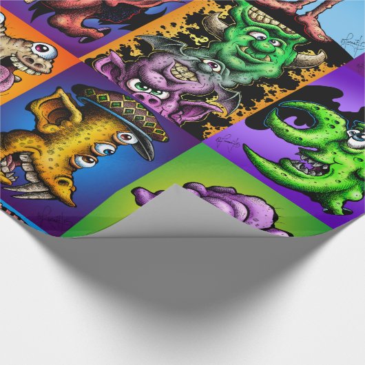 Johnny 'buntes Toons "kriecht" Geschenk-Verpackung Geschenkpapier (Ecke)