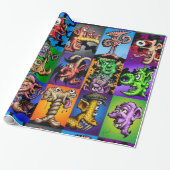 Johnny 'buntes Toons "kriecht" Geschenk-Verpackung Geschenkpapier (Ungerollt)