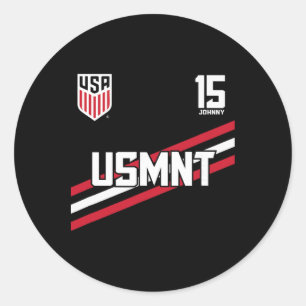 Johnny Cardoso 15 Navy Usmnt Offiziell lizenziert Runder Aufkleber
