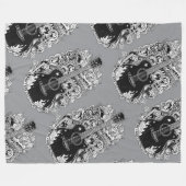 Johnny-Cash-inspirierte Gitarren-Decke Fleecedecke (Vorderseite (Horizontal))