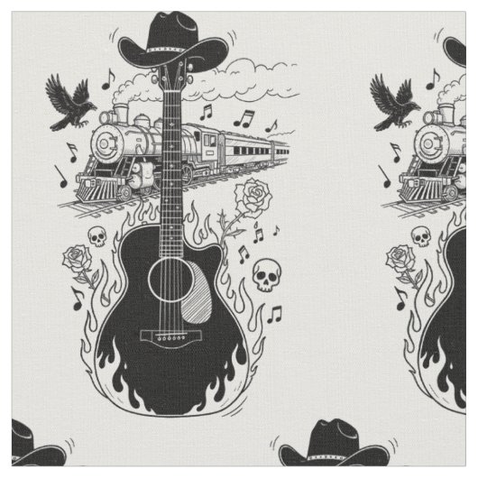 Johnny Cash Stoff (Nahaufnahme)