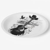 Johnny Cash Theme Plates Pappteller (Schrägansicht)