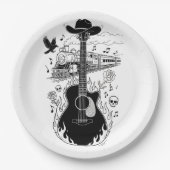 Johnny Cash Theme Plates Pappteller (Vorderseite)