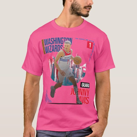Johnny Davis Basketball Art Wizards 2 T-Shirt (Vorderseite)