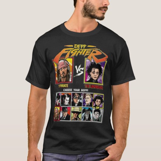 Johnny Depp Charakter T-Shirt (Vorderseite)