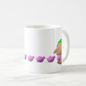 Johnny, der Schwein-Tasse isst Kaffeetasse (VorderseiteRechts)
