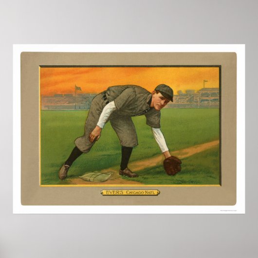 Johnny Evers Cubs Baseball 1911 Poster (Vorne)