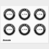 Johnny H. Bolder Round Sticker (Blatt)
