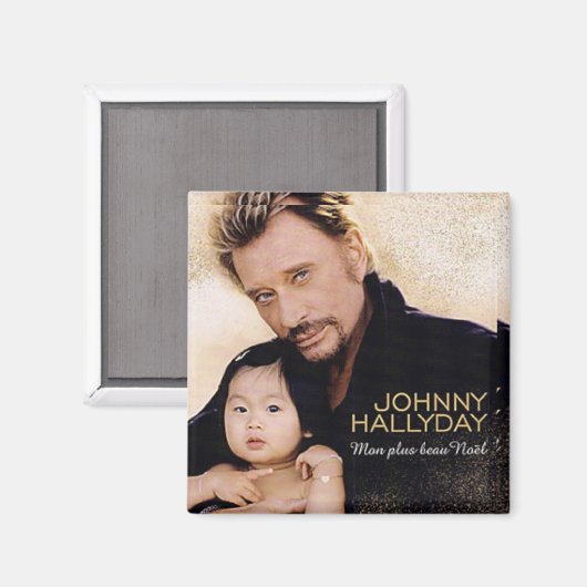 Johnny Hallyday Magnet (Vorderseite/Rückseite)