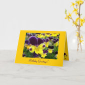 Johnny Jump Up Birthday Karte (Gelbe Blume)