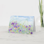 Johnny-Jump-Ups-Blank-Notecard Dankeskarte (Vorderseite)