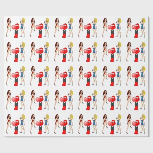 Johnny-Kondom völlig geladen Geschenkpapier (Flach)