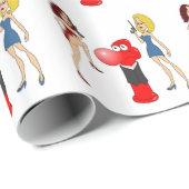 Johnny-Kondom völlig geladen Geschenkpapier (Rolleneckpunkt)