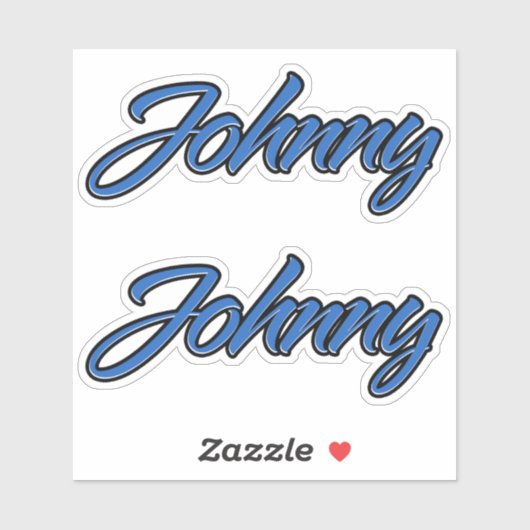 Johnny Name blue Aufkleber Sticker Stickerset (Blatt)
