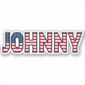 Johnny Name Vorname USA Sticker Stickerset (Vorderseite)