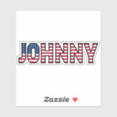 Johnny Name Vorname USA Sticker Stickerset (Blatt)