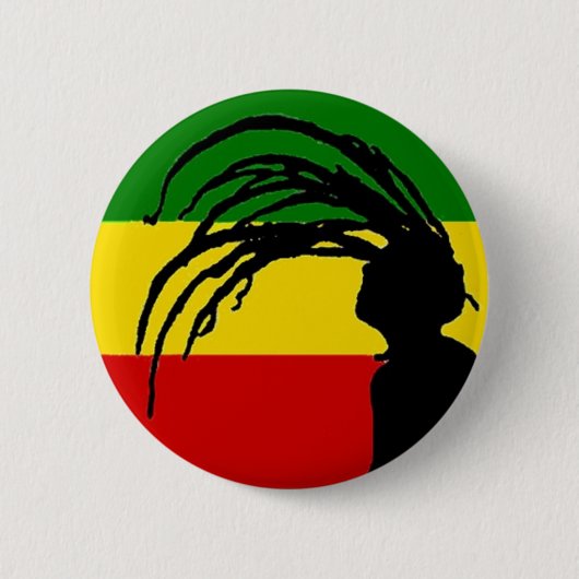 Johnny-Pfeife rasta Flaggenknopf Button (Vorderseite)