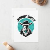 Johnny Quest Mitteilungskarte (Vorderseite/Rückseite Beispiel)