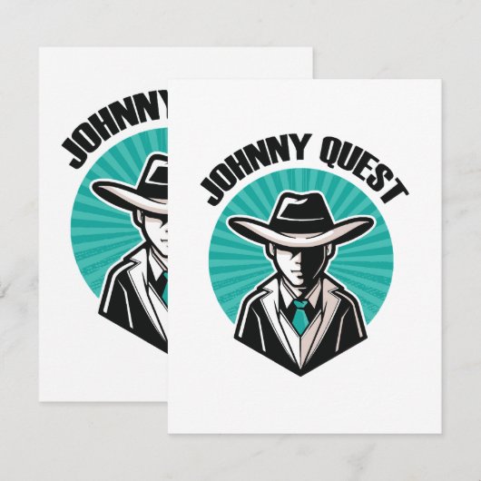 Johnny Quest Mitteilungskarte (Vorne/Hinten)