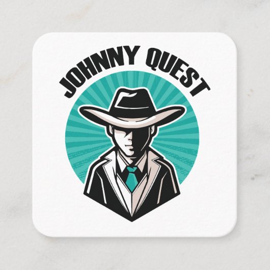 Johnny Quest Quadratische Visitenkarte (Vorderseite)