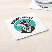 Johnny Quest Rechteckiger Pappuntersetzer (angewinkelt)