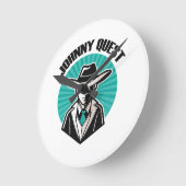 Johnny Quest Runde Wanduhr (Winkel)