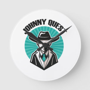 Johnny Quest Runde Wanduhr