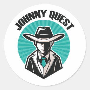 Johnny Quest Runder Aufkleber