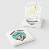 Johnny Quest Steinuntersetzer (Seitenansicht)