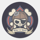 Johnny Spade Runder Aufkleber (Vorderseite)