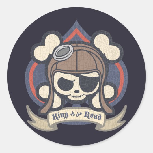 Johnny Spade Runder Aufkleber (Vorderseite)