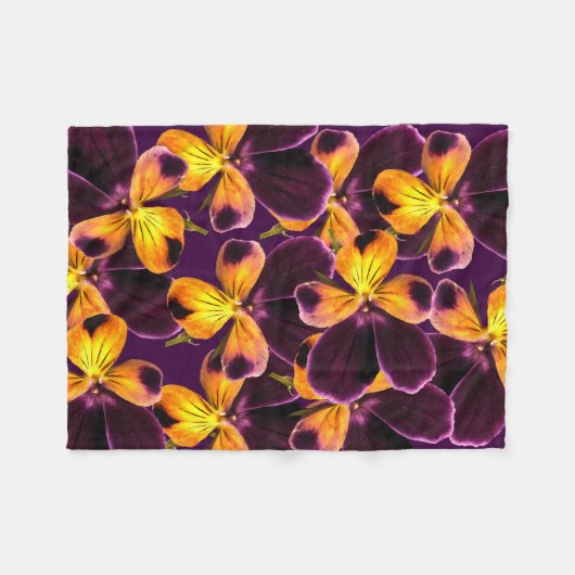 Johnny springen herauf Blumen-lila Fleecedecke (Vorderseite (Horizontal))